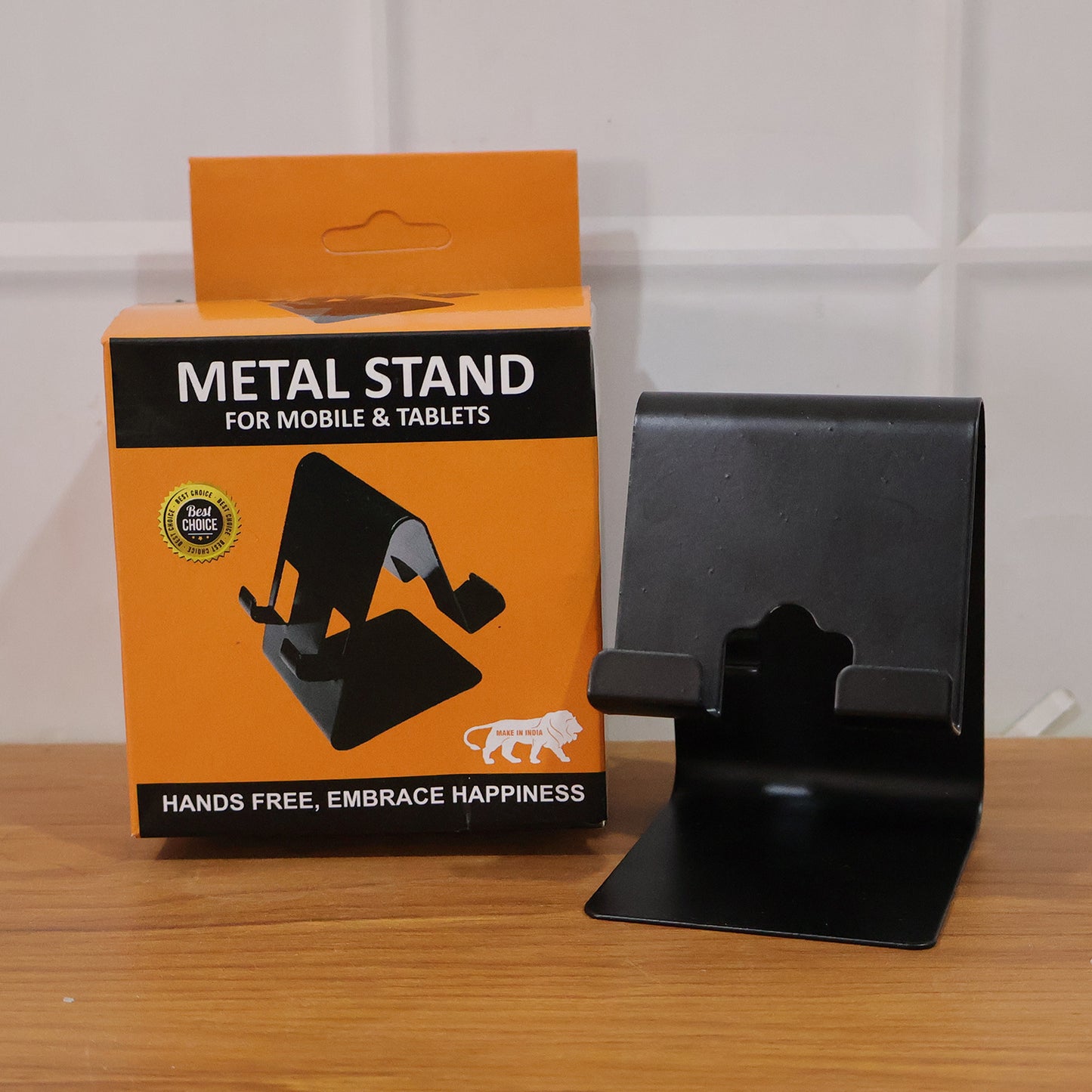 Metal Mobile Phone Tablet Stand (1 Pc Black Color)